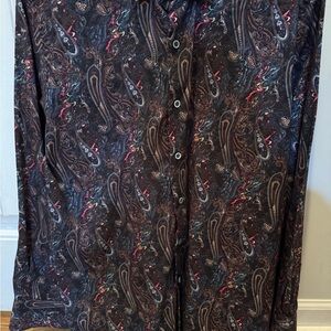 Like new, Robert Graham, Men's Paisley Button-Up Shirt, size large.